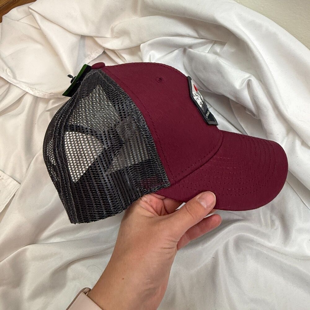 Alpine Design Men's AD M Patch Trucker Maroon Outdoor Hiking Gorpcore Camp - Picture 5 of 8